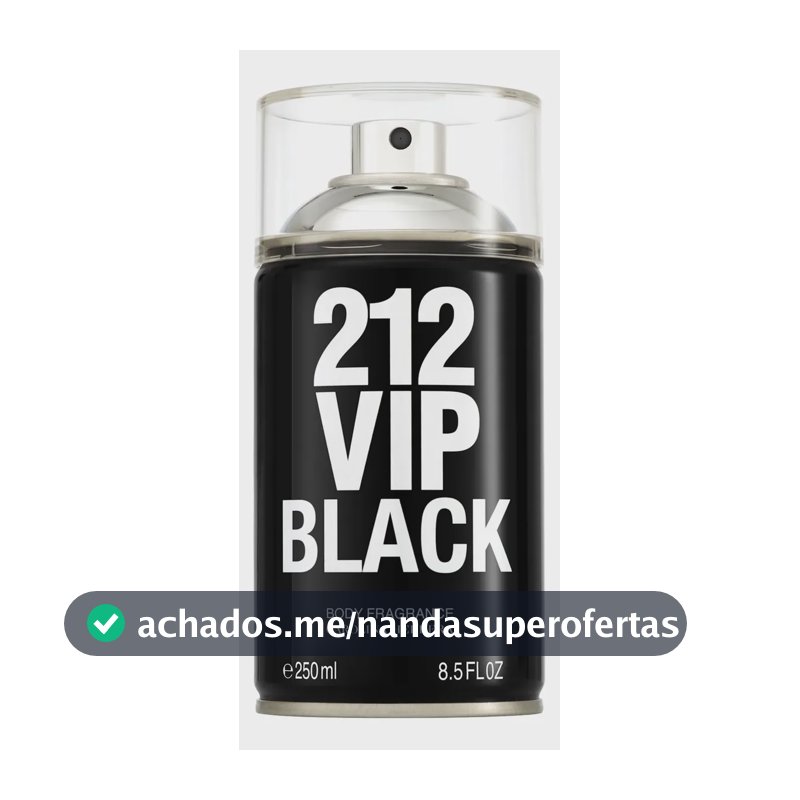 Carolina Herrera 212 Vip Men Black - Body Spray 250ml Blz Única