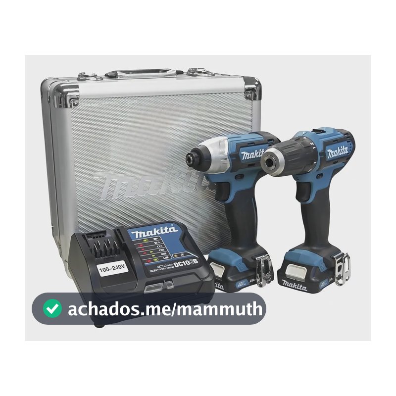 Combo Furadeira Parafusadeira DF333D + Parafusadeira de Impacto TD110D 12V - CLX224SAX