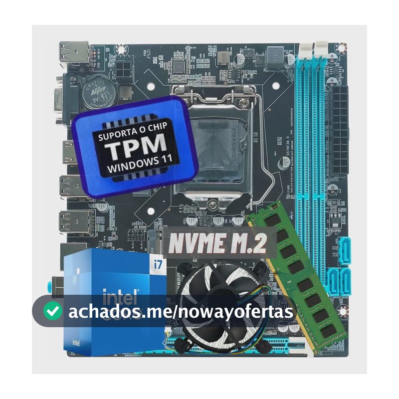 Kit Placa Mãe Gamer Lga1155 B75 M2 + I5 3470 + 8gb + Gigalan