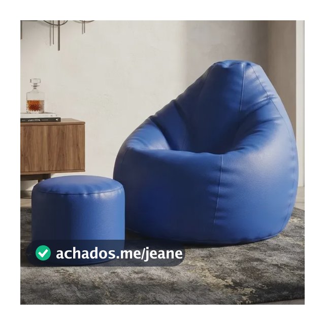 Puff Pera Grande Couro Sintetico 110x80 Pufe Sem Enchimento