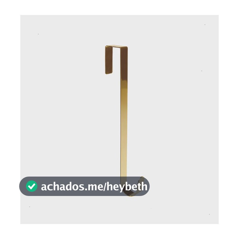 Gancho Suporte Guirlanda Básico Liso Ouro 38cm Natal