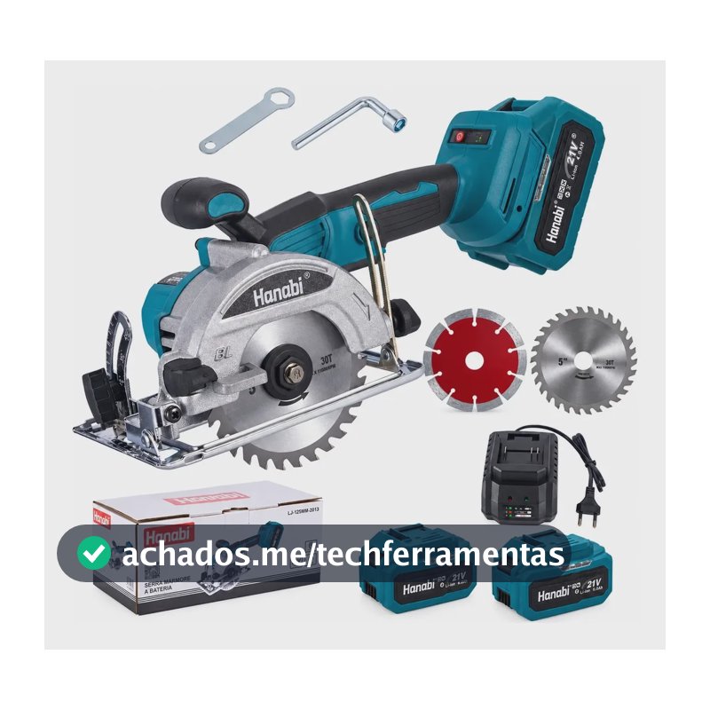 Serra Circular A Bateria Hanabi Brushless Profissional 4.0ah 127/220v