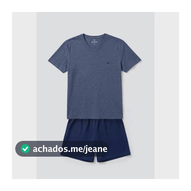 Pijama Masculino Curto Em Malha