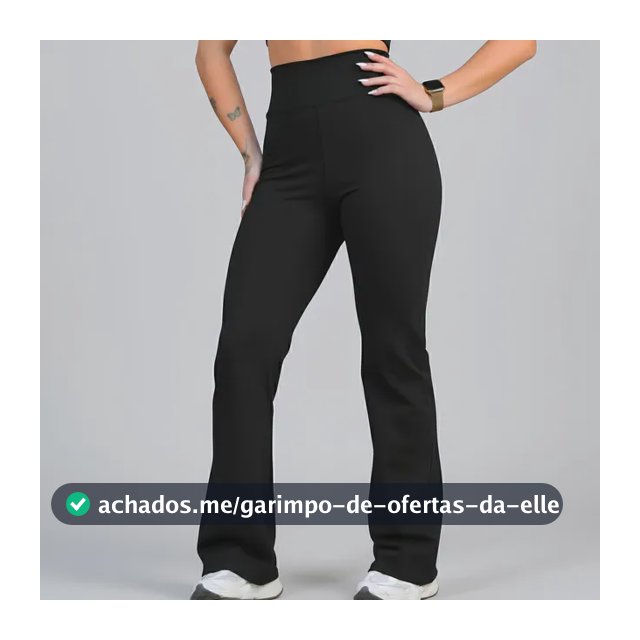Calça Legging Leg Flare Zero Transparência Grossa Academia