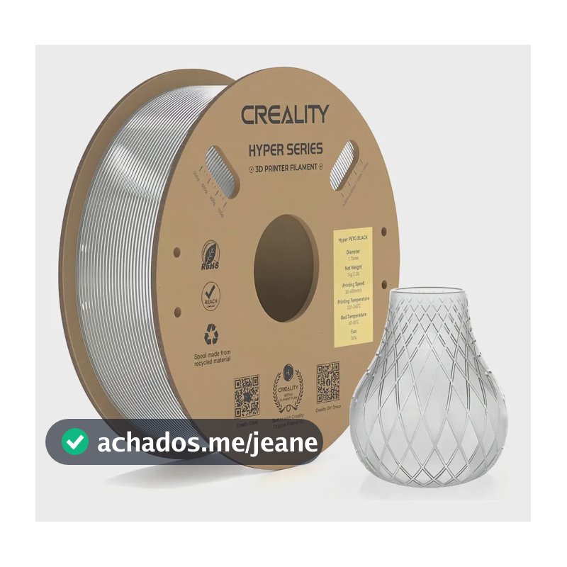 Creality Hyper Petg Filamento Para Impressoras 3d De 1.75 Mm Transparente