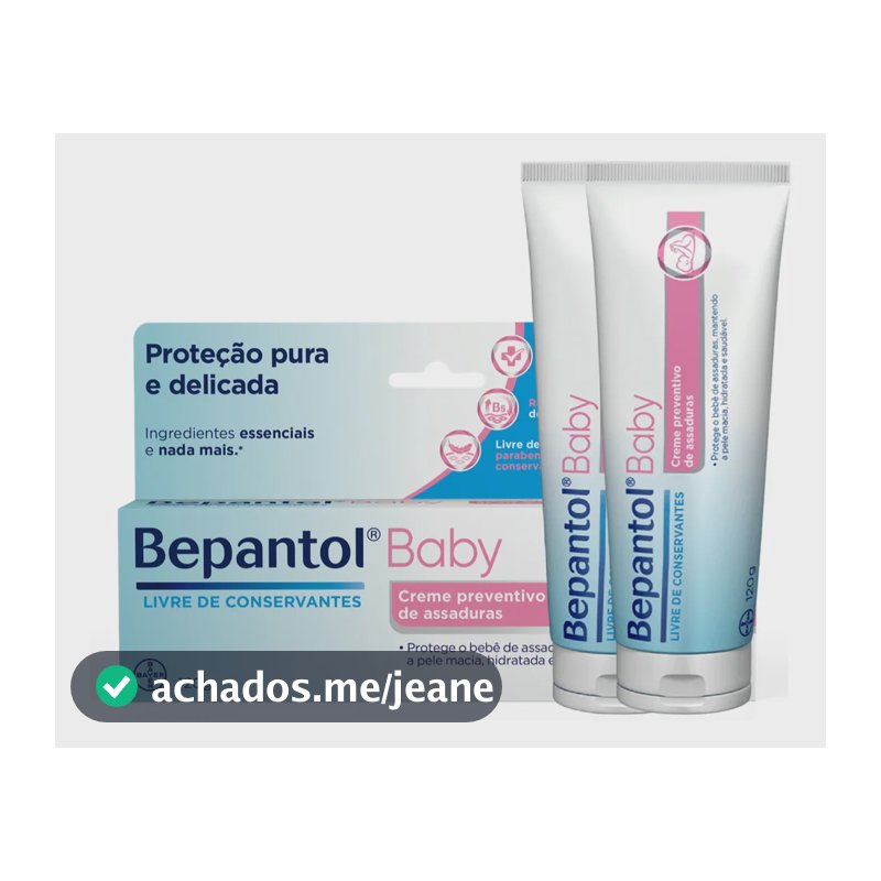 Creme Preventivo De Assaduras Bepantol Baby 120g Kit C/2 Un