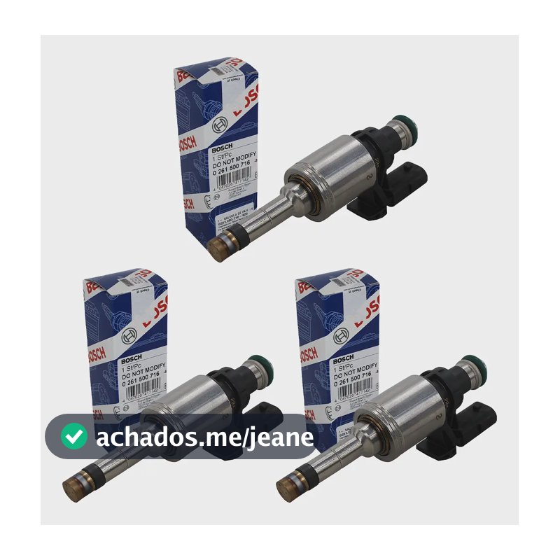 Kit Com 03 Bico Injetor Up Polo Golf Nívus 1.0 Tsi 3cc Bosch