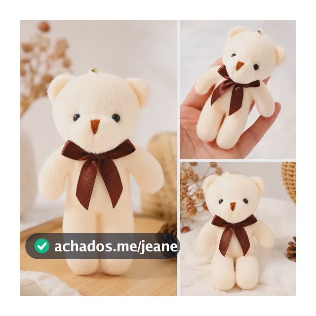 15 Mini Chaveiro De Pelúcia Ursinho Love Fofo Lembrancinha
