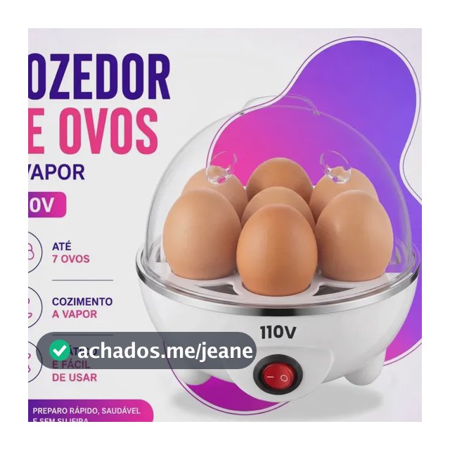 Cozedor De Ovos Elétrico Portatil Branco 110v Cozinhar A Vapor Legumes 7 Ovos com Desligamento Automático