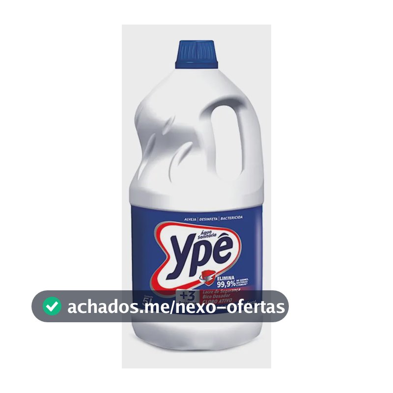 Água sanitária e alvejante cloro ativo 5 litros Ypê