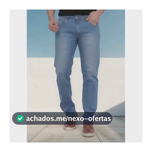 Calça Jeans Masculina Corte Reto Tradicional Lycra Básica