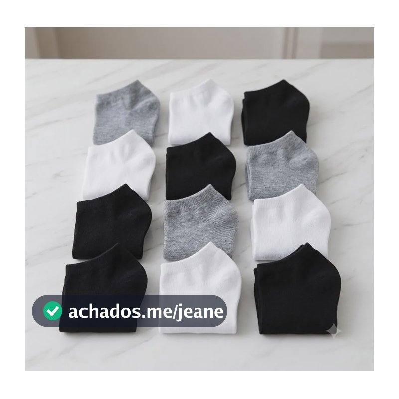 Kit 12 Pares Meias Infantil Masculino Menino Criança Sortido Masculino Un