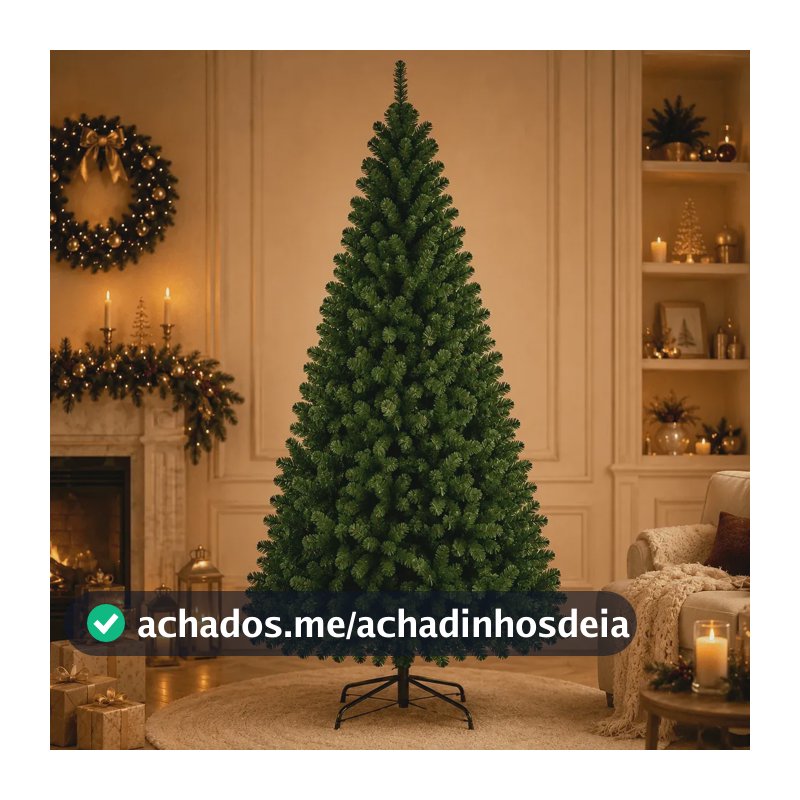 Árvore De Natal 2 Metros 600 Galhos Grande Tradicional Luxo Cor Verde