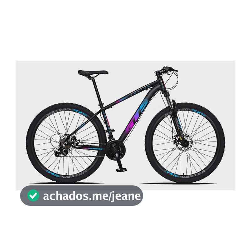 Bicicleta Aro 29 Gts Dexte 24 Marchas Freio A Disco Cor Preto Com Pink/azul Tamanho Do Quadro 15