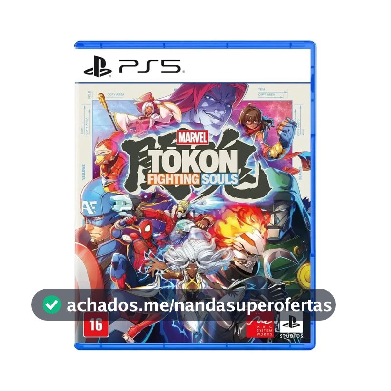 Marvel Tōkon Fighting Souls Jogo PlayStation 5 Edição Padrão Combate Online Arte Estilo Anime