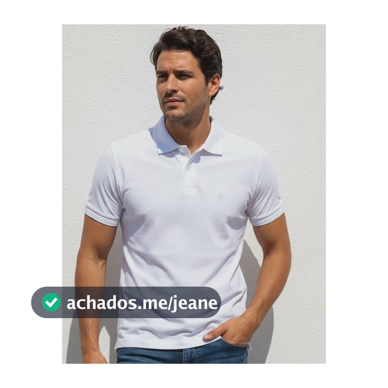 Polo Piquet Lisa Premium Polo Wear Branco Liso M