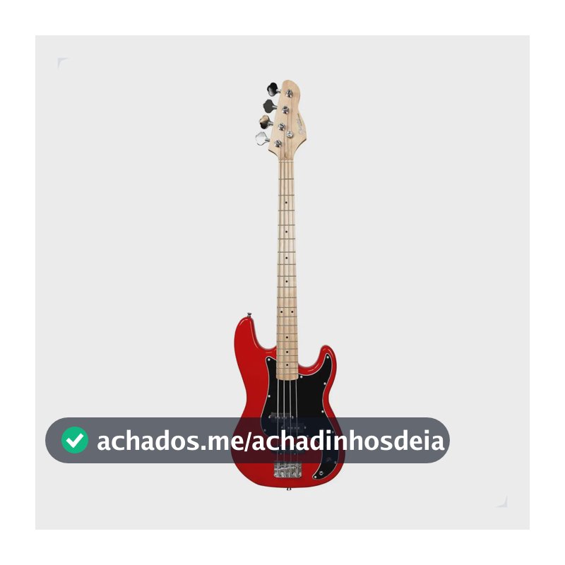Contra-baixo Passivo 4 Cordas Giannini Gp-102 Vermelho Destro Vermelho Envernizado 4