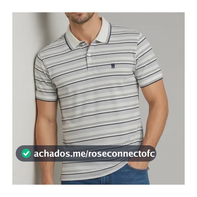 Camisa Polo Masculina Polo Wear Piquet Listrada Off White M