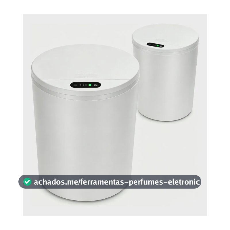 Lixeira inteligente Automática, Toque, Botão manual, sensor infravermelho, recarregável USB, ideal para banheiro, cozinha e escritório