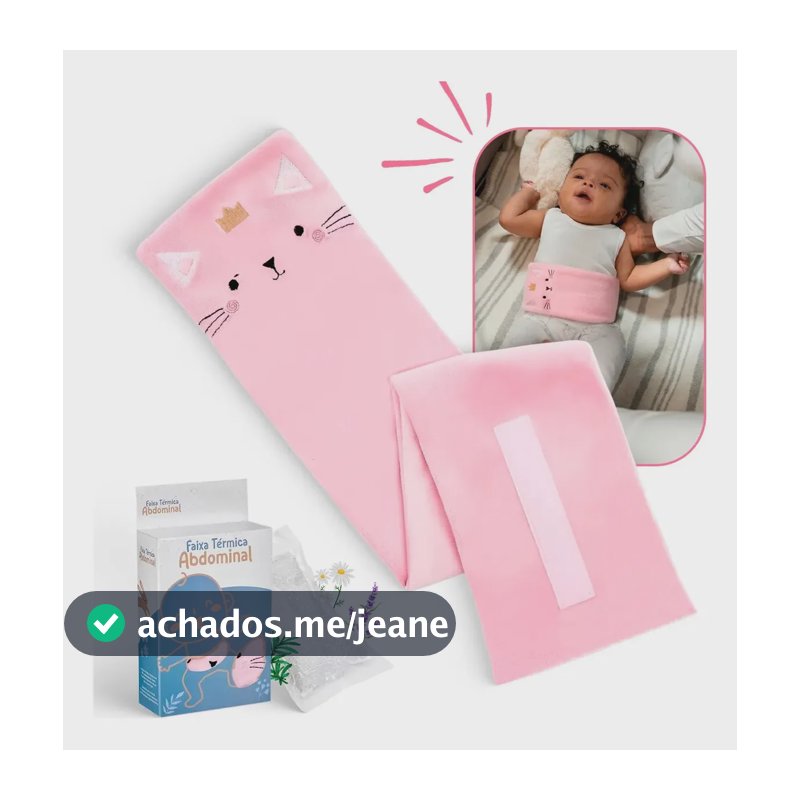 Faixa Térmica Abdominal Bolsa Para Cólica Bebês Cinta Infantil Sementes De Ervas Alívio Dores Elimina Gases De Forma Natural Aquece Resfria Material Confortável Ajustável Reutilizável Branco Gurumania