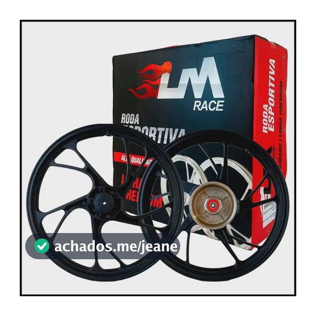 Jogo Roda Pé De Galinha Titan Fan 150 160 Liga Leve A Disco Preto