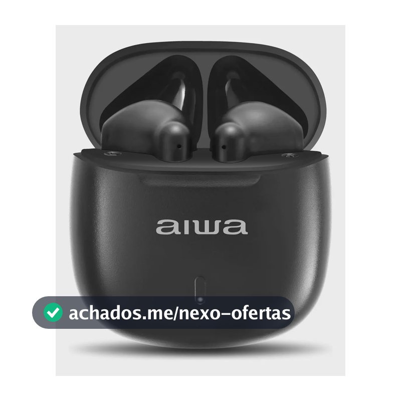 Fone de Ouvido Eardbud AIWA AWS-EB-05-B Bluetooth IPX4 24 Horas de bateria
