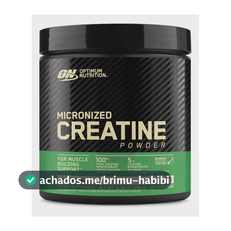 Creatina Micronizada Pó Sem Sabor 300g On Optimum Nutrition