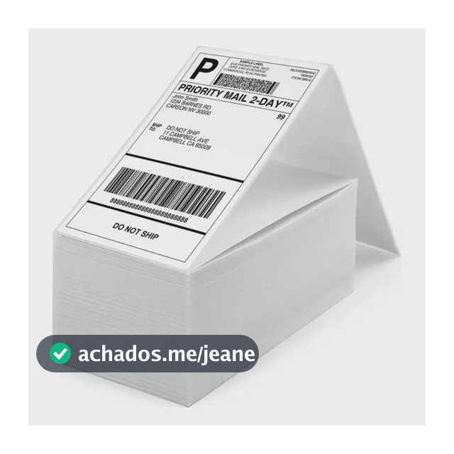 1.000 Etiqueta Térmica Sem Rolo 10x15 /100x150 Formato Resma Cor Branco Gigantes do Bazar
