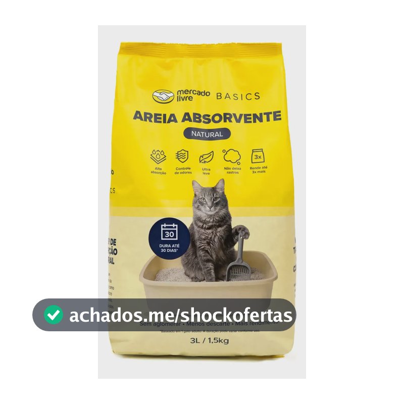 Areia Sanitária Gatos Neutra 1,5Kg Mercado Livre Basics