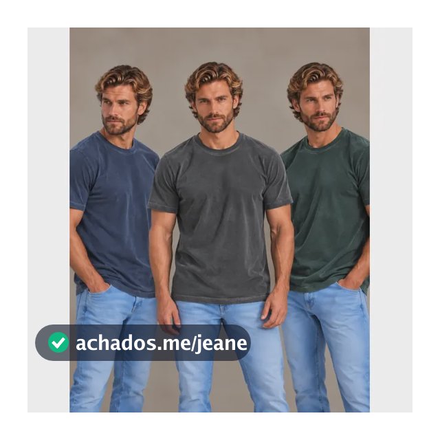 Kit De 3 Camisetas Estonadas Masculina 100% Algodão T-shirt