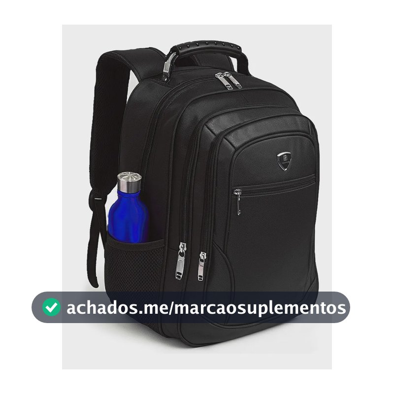 Mochila Masculina Faculdade Impermeável Resistente Grande Trabalho Escola Cor Preto Desenho Do Tecido Liso