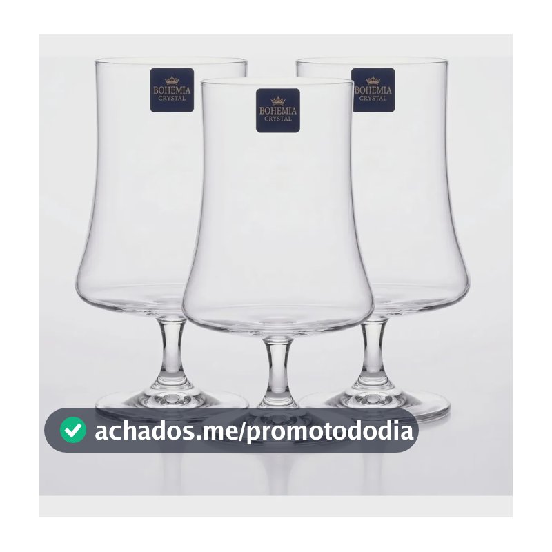 Kit 6 Taças De Cristal P/ Cerveja 480ml - Elegância, Bebidas Transparente