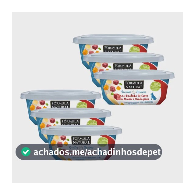 Formula Natural Receitas Caseiras Carne 270g Cães 6 Unidades