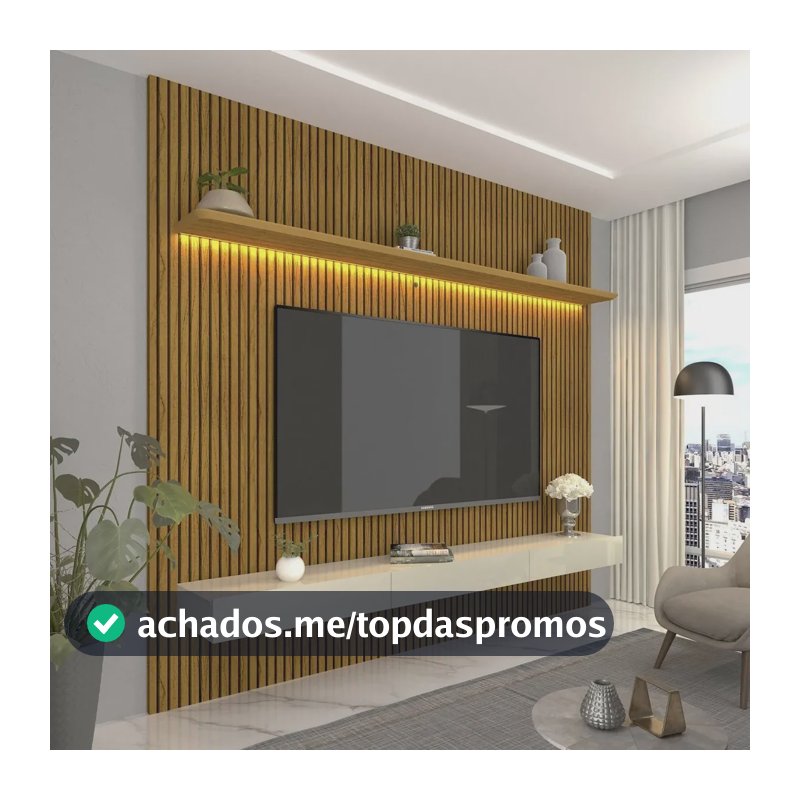 Painel Para Tv Até 90 Polegadas Impressão Ripada Com Ij Naturale