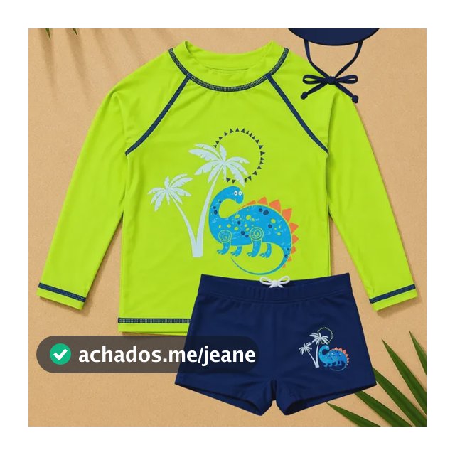 Conjunto Sunga Infantil Menino E Camiseta Uv 50 Praia C Chap