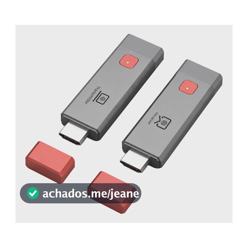 Transmissor Receptor Hdmi Sem Fio Wireless 1080p Full Hd 80m Cinza-escuro 127/220v
