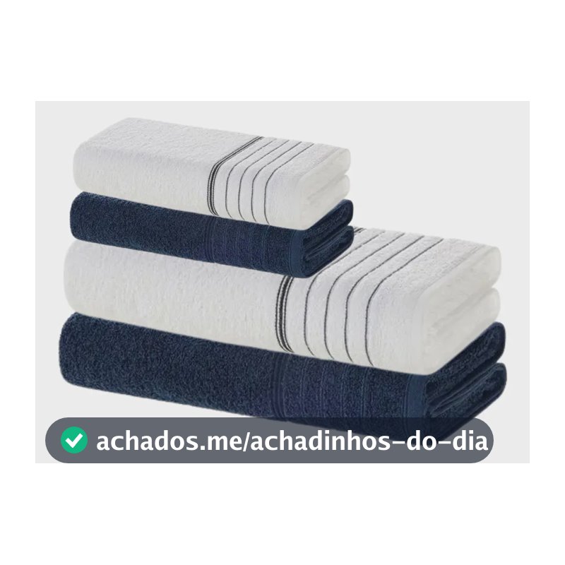 Jogo de Toalhas 4 Pçs Fio Cardado 100 Algodão Softmax Bressan Karsten
