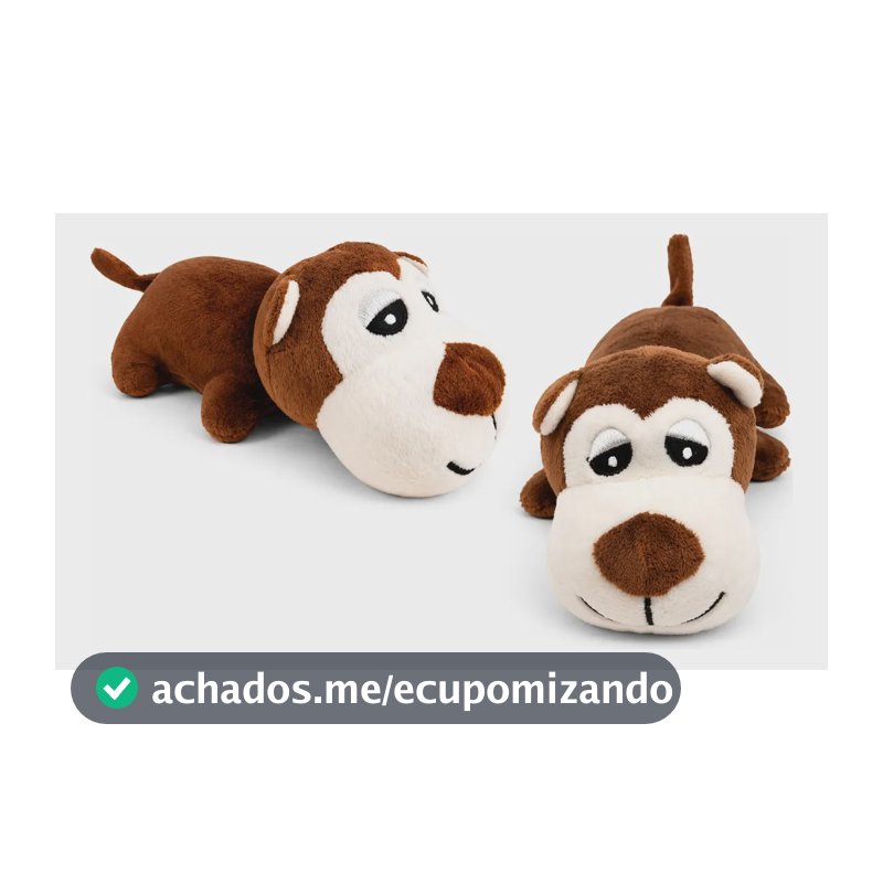 Brinquedo Pelúcia Macaquinho Deitado Pet Savana - 20 Cm Marrom Macaquinho Deitado