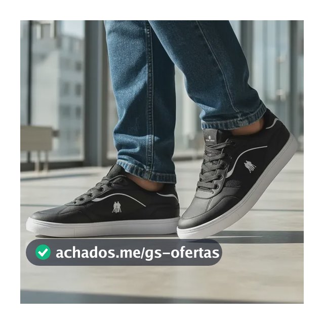 Tênis Casual Street Polo Wear Preto E Branco 43 Br