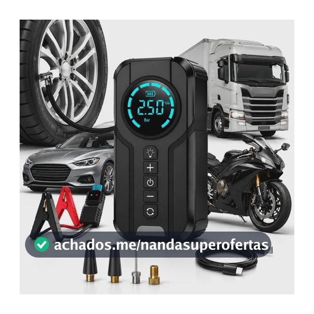 Auxiliar Partida Bateria Portátil Compressor Ar Emergência