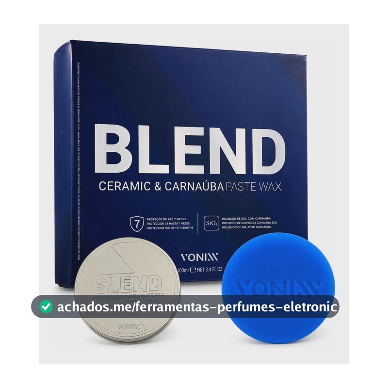 Cera Automotiva Pasta Blend Vonixx 100ml Carnaúba e Cerâmica