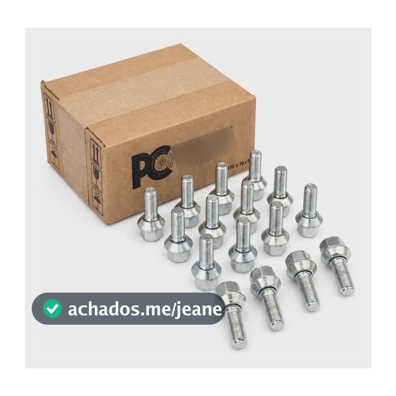Parafuso De Roda Deslizante Fiat 12x1,25 Cromado Kit 16pçs