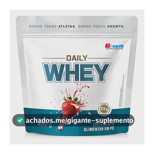 Daily Whey Protein 400g Growth Supplements Morango
