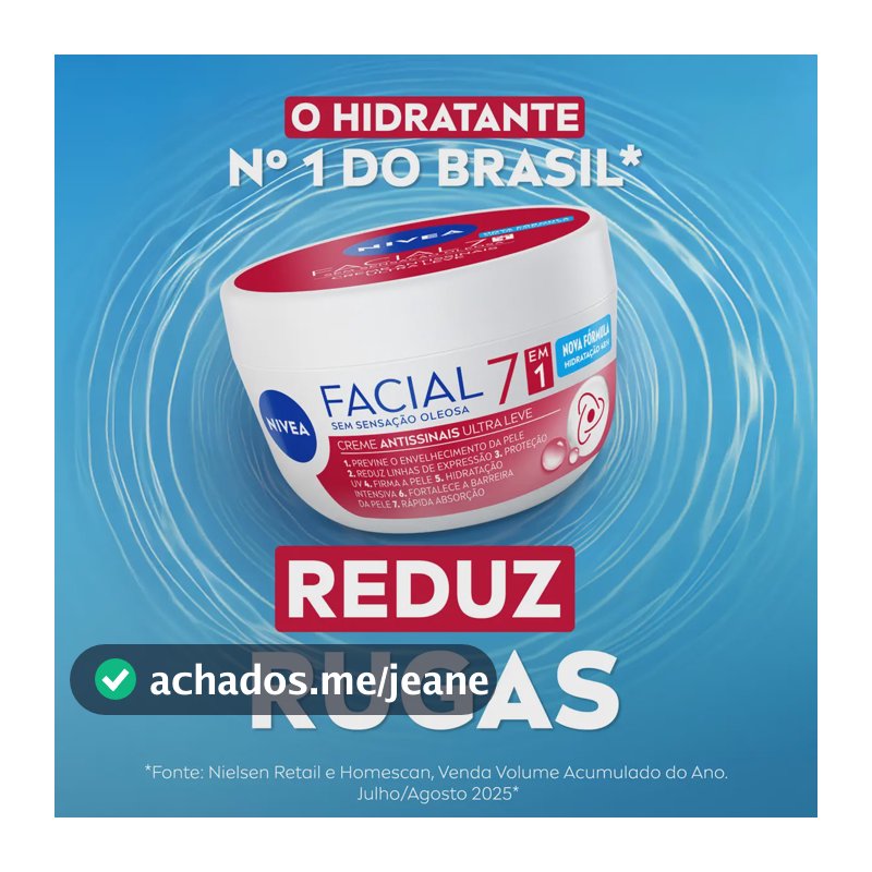 NIVEA Creme Facial Antissinais Ultraleve 7 em 1 100g