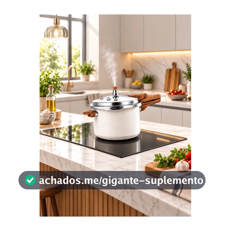 Panela Pressão Cerâmica Antiaderente 4,2 Litros Indução e Fogão Tradicional 4 Válvulas De Segurança Starhouse