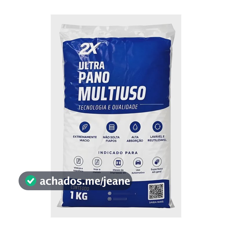 Ultra Pano Multiuso 2x - Limpeza Profissional - 1kg Branco