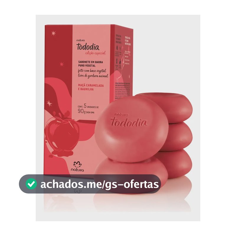 Sabonete Em Barra Natura Tododia Maçã Caramelada 5un 90g