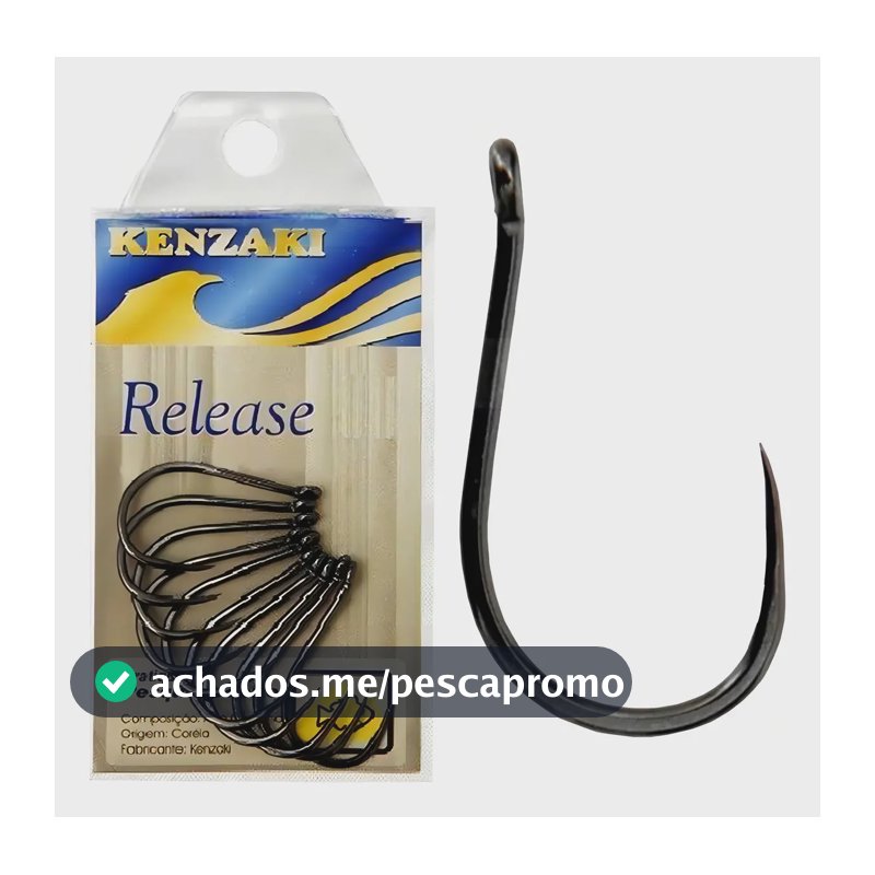 Anzol Kenzaki Release 12 - 5 Pcs - Anzol Sem Fisga