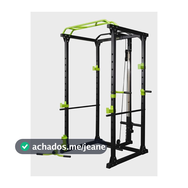Power Rack Agachamento Supino Com Polia Alta E Baixa Uplift Preto