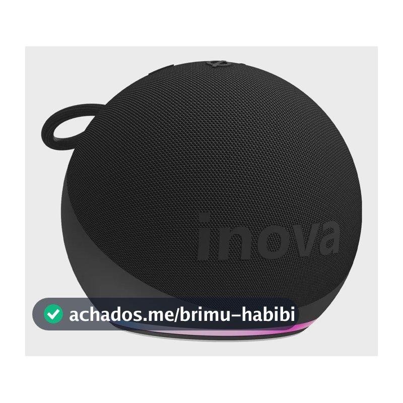 Inova Mini Caixa Caixinha De Som Bluetooth Portátil, Potente Tws Com Rádio Fm E Luzes Rgb, Ipx6 À Prova D'água, Longa Duração Caixa De Som Bluetooth